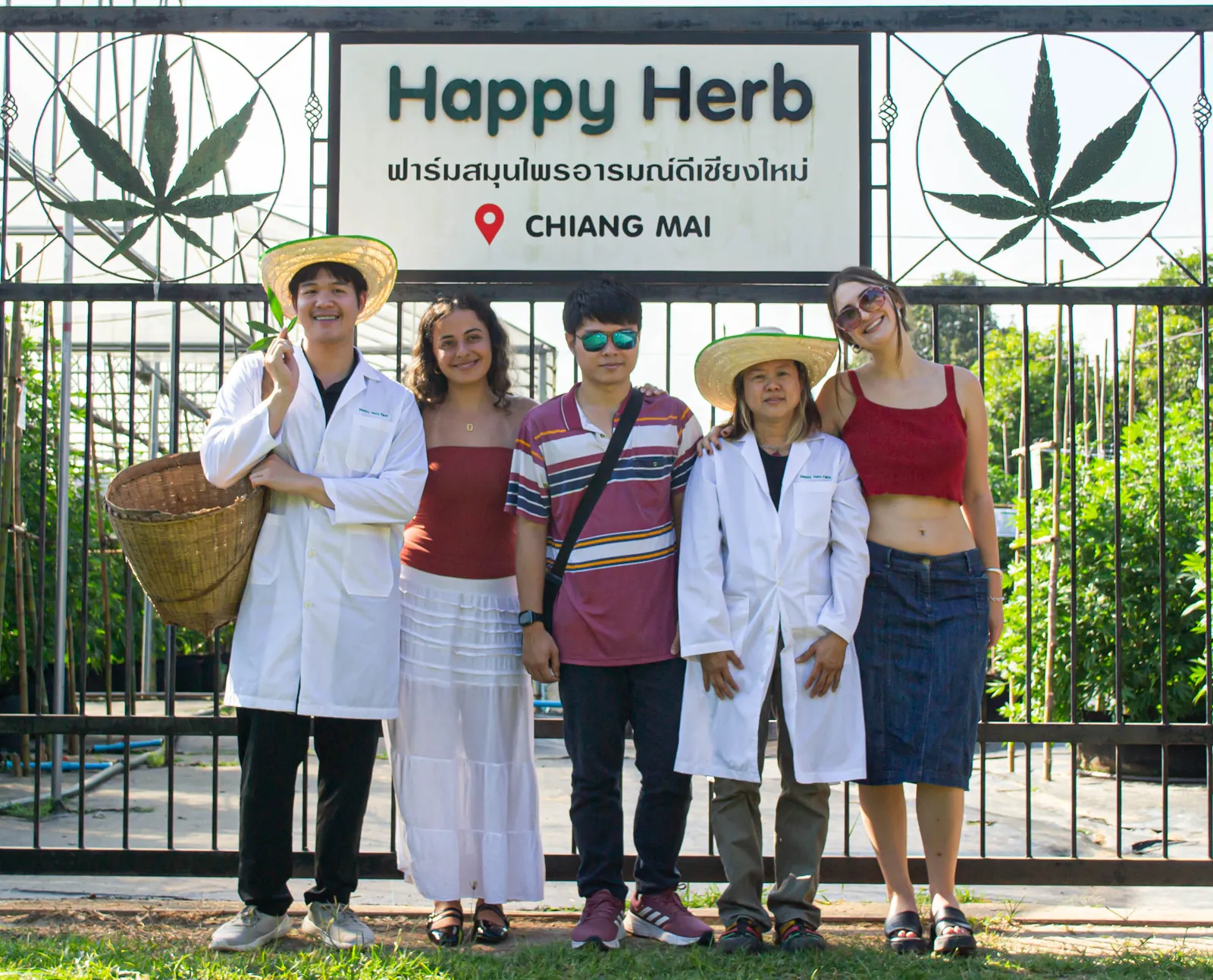 Guests arriving for their cannabis farm experience in Chiang Mai
